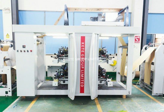 Brown Paper Bag Making Machine Inline 4 Color Printing