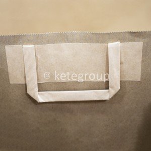 Paper bag with Infolding flat handle 5