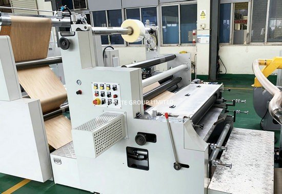 square bottom paper bag making machine film attach