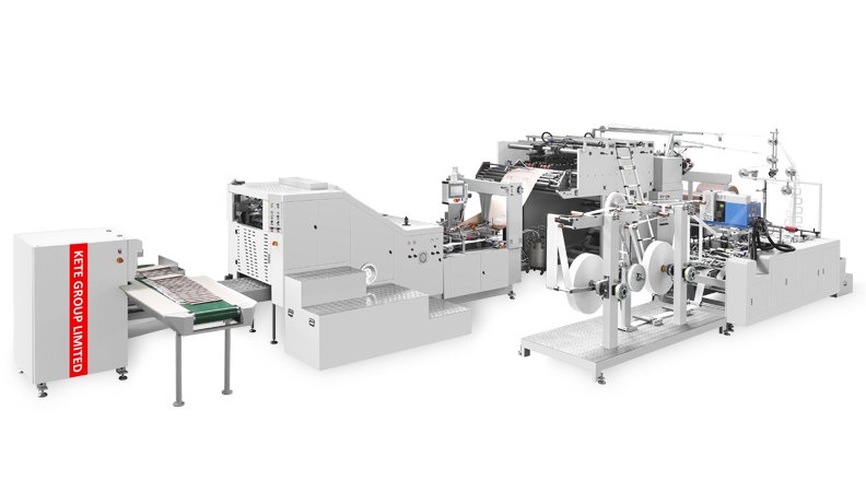 KTPM BHF carry paper bag making machine with flat handle